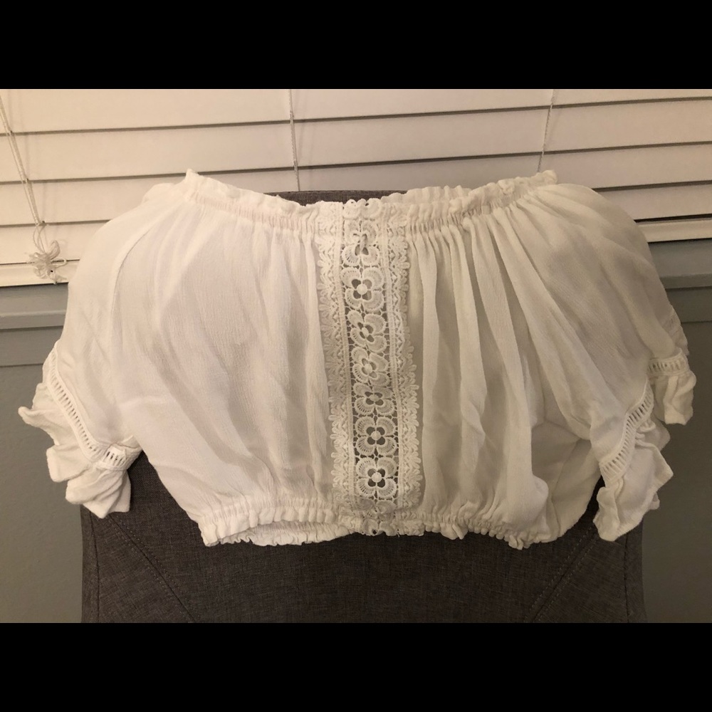 White Off the Shoulder Top